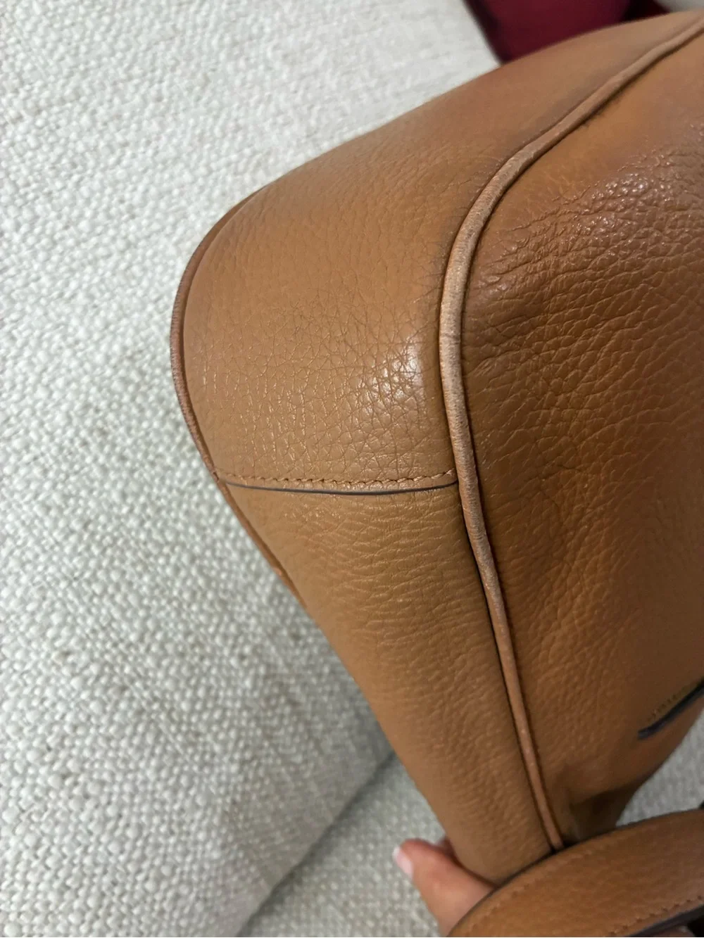 Coach EUC Ellie File Bag Pebbled Leather Crossbody Light Saddle N9G2278-C1648